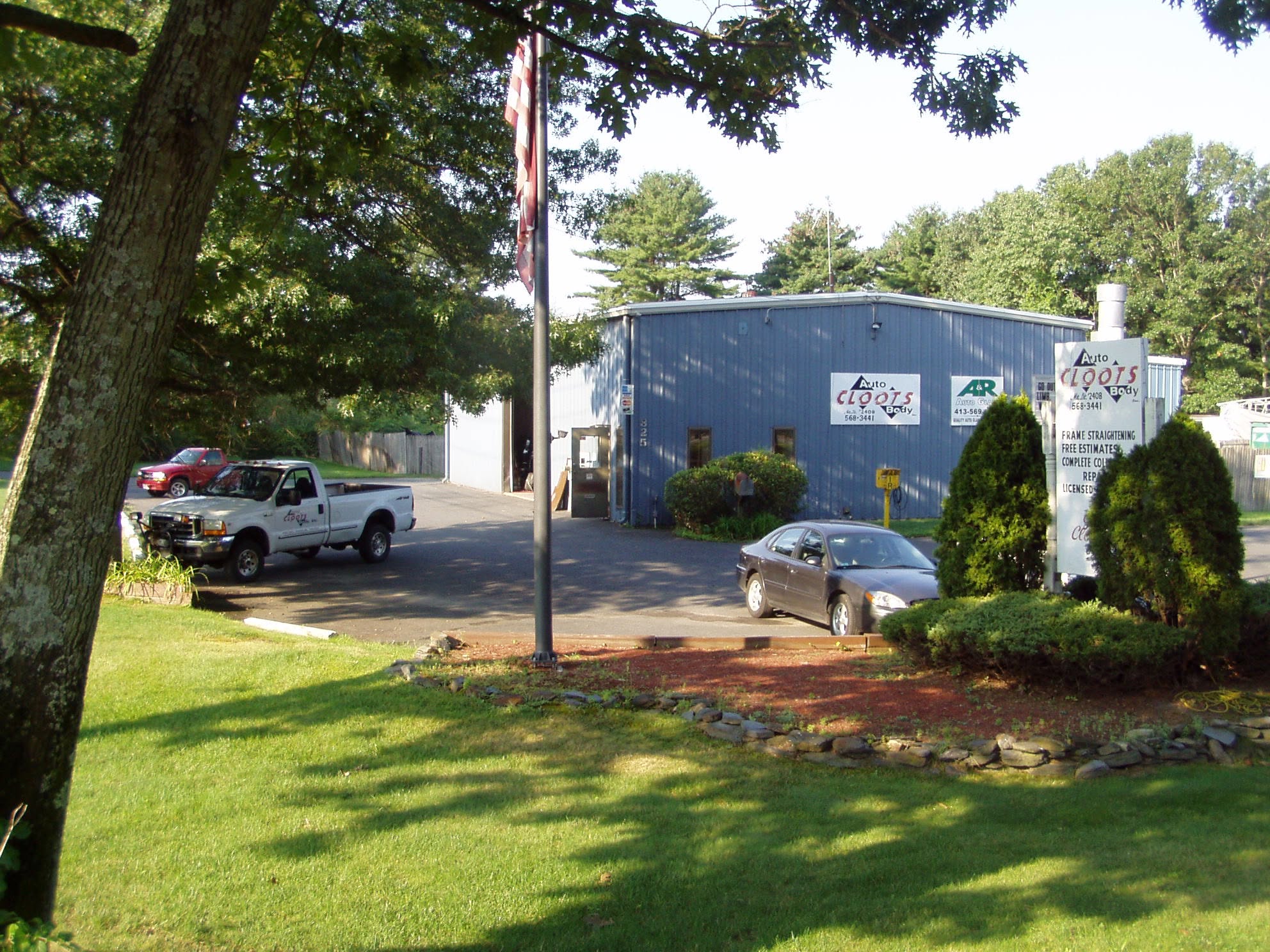 Cloot's Auto Body shop exterior — 825 N Rd, Westfield, MA
